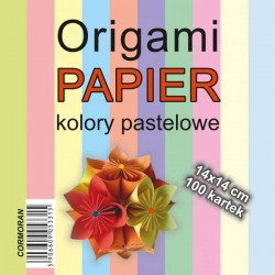 Cormoran papier do Origami 14x14 kolory pastelowe