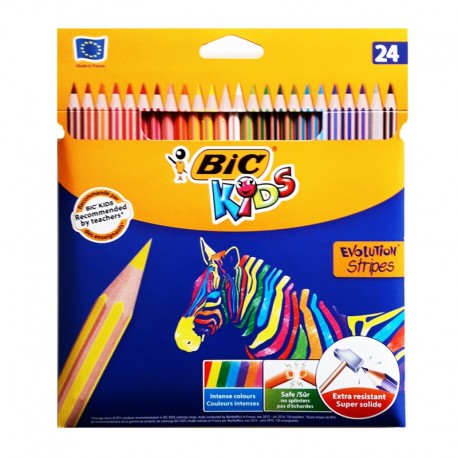 Bic "Evolution Stripes" kredki szkolne 24