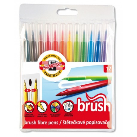 Koh-I-Noor "Brush" flamastry pędzelkowe 12