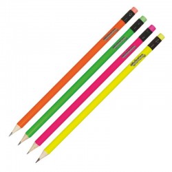 Ołówek okrągły z gumką "Neon" Colorino PTR-65443
