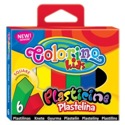 Plastelina kwadratowa x6 Colorino PTR-57400