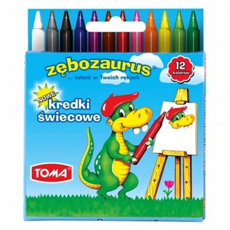 Toma "Zębaurus" kredki świecowe 12 Toma "Zębaurus" kredki świecowe 12