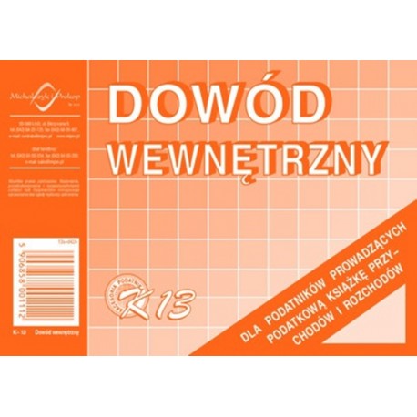 K-13 Dowód wewnętrzny M&P K-13 Dowód wewnętrzny M&P