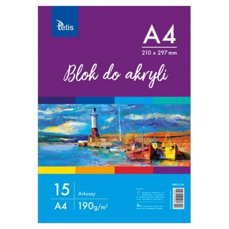 Blok do akryli Tetis KB-012-A4