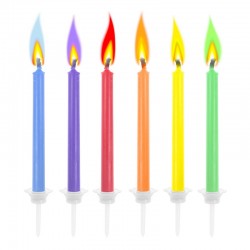 Świeczki urodzinowe "Kolorowe płomienie" Godan PF-S6KP