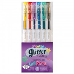 Colorino "Glitter" długopisy żelowe brokatowe 6