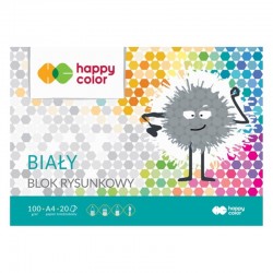 Blok rysunkowy biały Happy Color A4/20k