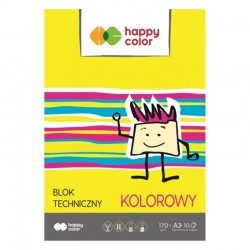 Blok techniczny kolorowy Happy Color A3/10k