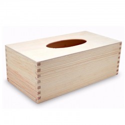 Pudełko drewniane na chusteczki prostokąt