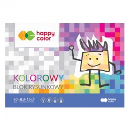 Blok rysunkowy kolorowy Happy Color A3/15k