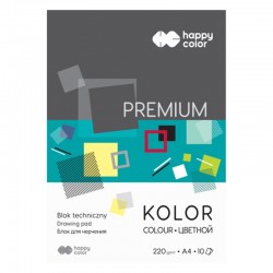 Blok techniczny kolorowy Happy Color Premium A4/10k