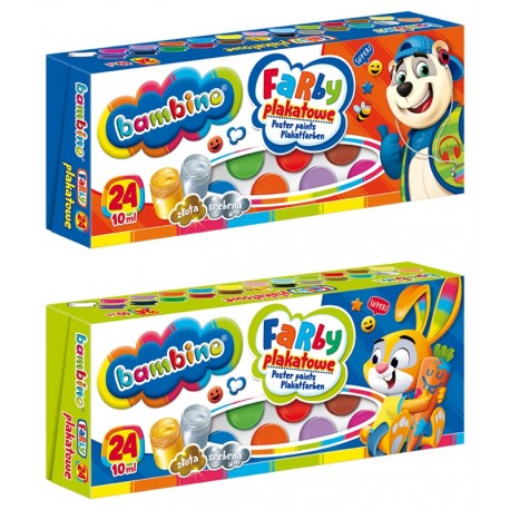 Bambino farby plakatowe 24/10 ml Bambino farby plakatowe 24/10 ml