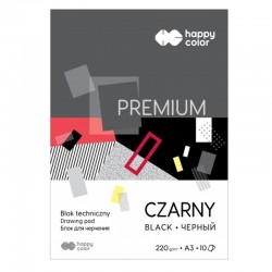 Blok techniczny czarny "Premium" A-3/10 Happy Color