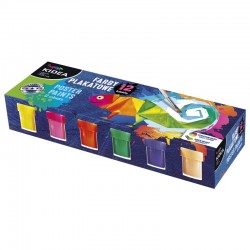 Farby plakatowe 12/20 ml Kidea