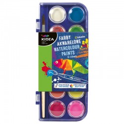 Farby akwarelowe 12 Kidea