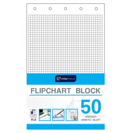 Blok do flipchartów kratka 50 Interdruk