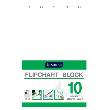 Blok do flipchartów gładki 10 Interdruk