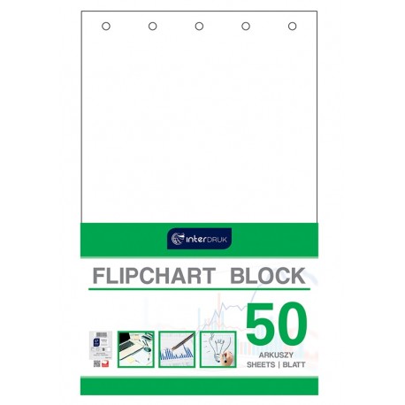 Blok do flipchartów gładki 50 Interdruk