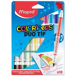 Flamastry dwustronne "Color Peps Duo Tip" 10 Maped 849010