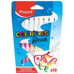 Flamastry pędzelkowe "Color Peps Brush" 10 Maped 848010