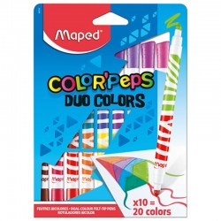 Flamastry dwukolorowe "Color Peps Duo" 10 Maped 847010