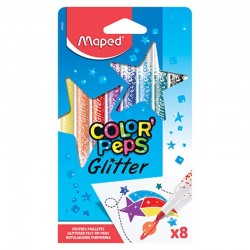 Flamastry brokatowe "Color Peps Glitter" 8 Maped 845808
