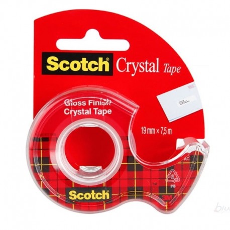 Scotch taśma samoprzylepna z obcinaczem "Crystal" 19 mm