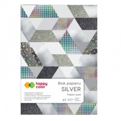 Blok papieru "Silver" A-5/10k Happy Color