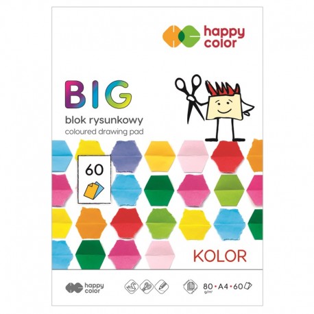 Blok rysunkowy kolorowy "Big"  A-4/60 Happy Color