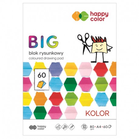 Blok rysunkowy kolorowy "Big" A-4/60 Happy Color Blok rysunkowy kolorowy "Big" A-4/60 Happy Color
