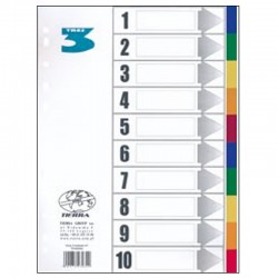 Przekładki kartonowe laminowane Tres PLA4-10 kolorów