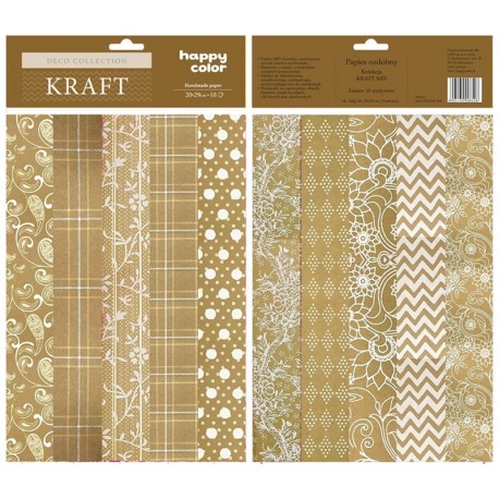 Papiery ozdobne deco "Kraft" Happy Color HA77122029-K9