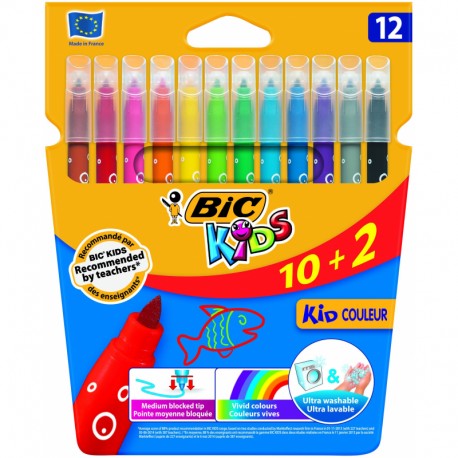 Flamastry szkolne 12 Bic Kids Kid Couleur