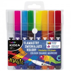 Flamastry zmieniające kolory Kidea "Magic" 7+1