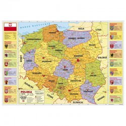 Podkład na biurko Derform Polska mapa administracyjna