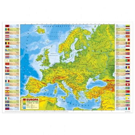 Podkład na biurko Derform Europa mapa fizyczna
