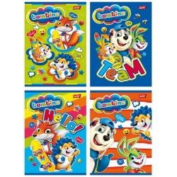 Zeszyt A5/16k linia podwójna kolorowa Bambino