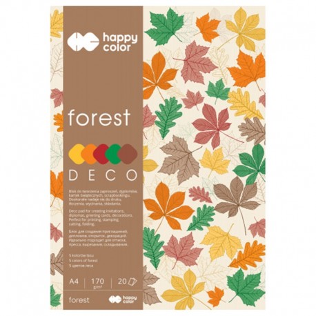 Blok kreatywny Happy Color Forest A-4