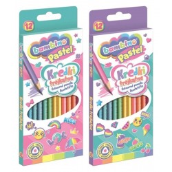 Kredki trójkątne 12 Bambino Pastel