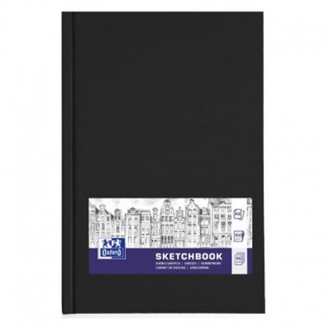 Szkicownik A6/96k Oxford Sketchbook Black