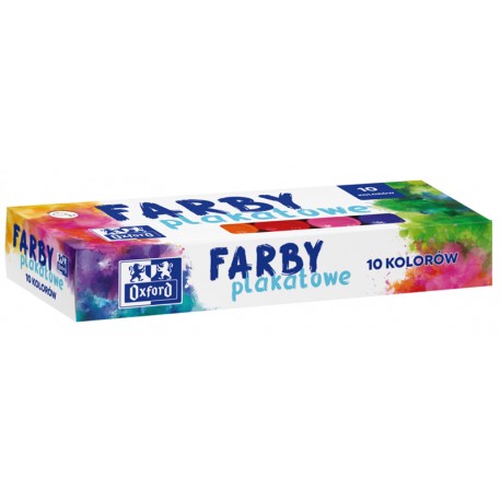 Farby plakatowe 10x20 ml Oxford Farby plakatowe 10x20 ml Oxford