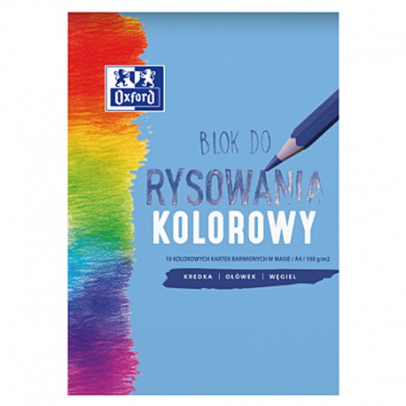 Blok do rysowania kolorowy Oxford A-4/10k