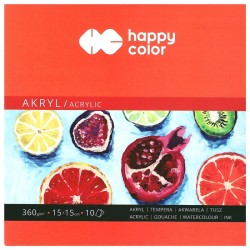 Blok malarski "Akryl" 15x15/10k Happy Color
