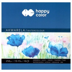Blok malarski "Akwarela" 15x15/10k Happy Color