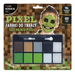 Farby do malowania twarzy Kidea Pixel