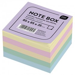 Notes kostka klejona pastelowa 85x85/35mm Interdruk