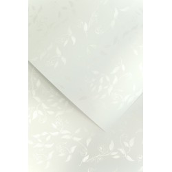 Papier ozdobny A4/100g "Liana biały" Galeria Papieru 206501