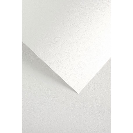 Karton ozdobny standard A4/230g "Skóra biały" Galeria Papieru 202201