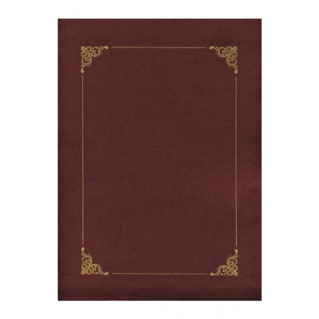 Teczka ze złotą ramką bordowa Galeria Papieru 220416