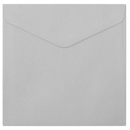 Koperty ozdobne kwadratowe KW160/10szt "Pearl srebrny" 150g Galeria Papieru 280366